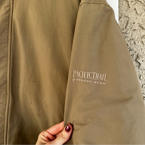 Vintage 90s Pacific Trail Outdoor Wear Men’s Jacket Size Large Brown Fleece Line - Picture 4 of 12